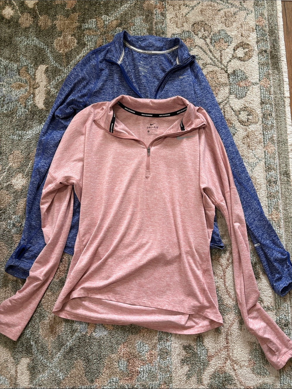 Nike Women's Dri-FIT Half-Zip Bundle- Pink and Blue